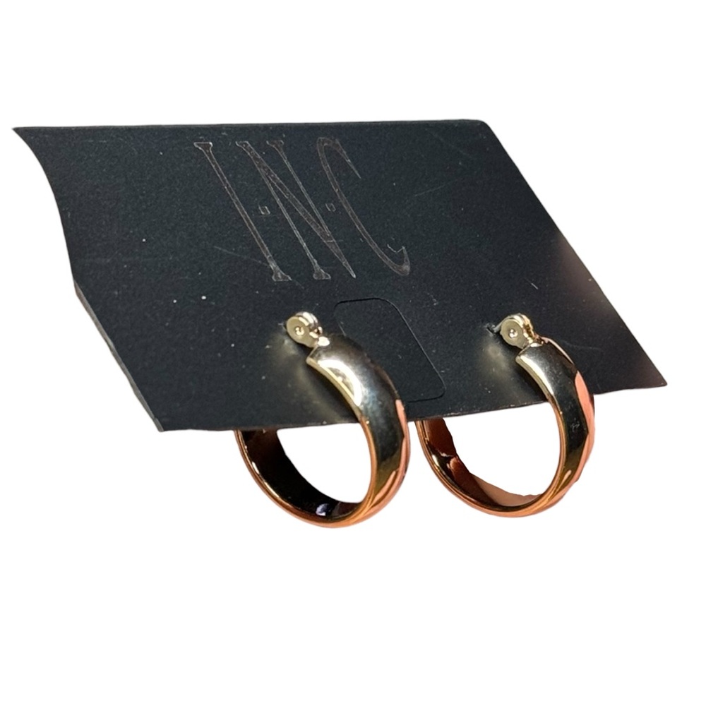 INC International Concepts Small Gold Hoops NEW